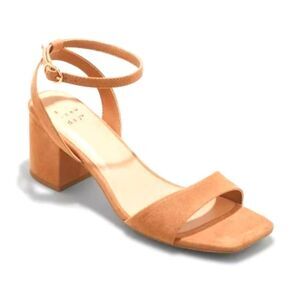 Ladies Nude Gorgeous Small  Block Heels sz 12
